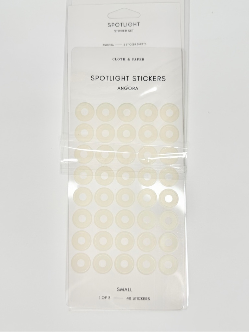 Cloth & Paper Spotlight Sticker bundle: multi-color round stickers. New - Picture 2 of 9